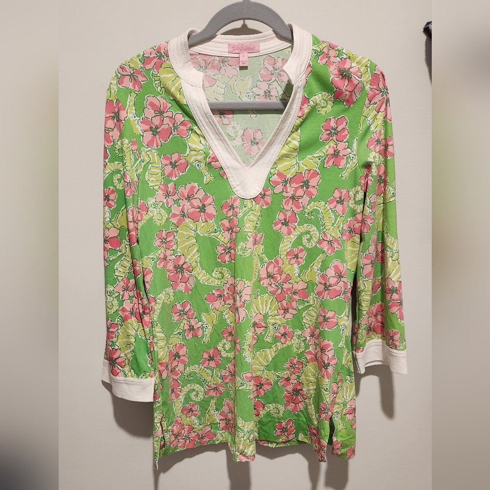 Lilly Pulitzer - Limeade Floaters Seahorse Tunic size small
